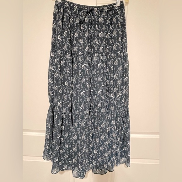 J.Crew, NWOT chiffon tiered maxi skirt in starry swirl - Picture 2 of 6